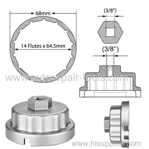 Oil Filter Wrench for Toyota Lexus 2.7L To 5.7L Engines