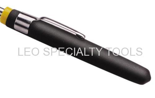 Pen Clip Retractable Inspection Mirror with Extends 6-3/4'' to 19-1/4''