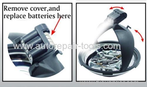 Magnetic Parts Tray With 3led Light & Plastic Cover