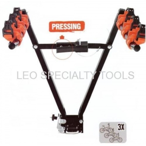Deluxe Black 3-Bike Hitch Mounted Bicycle Carrier Rack with Hitch Lock