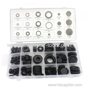 125 PC Rubber Grommet Assortment O-Ring Kit