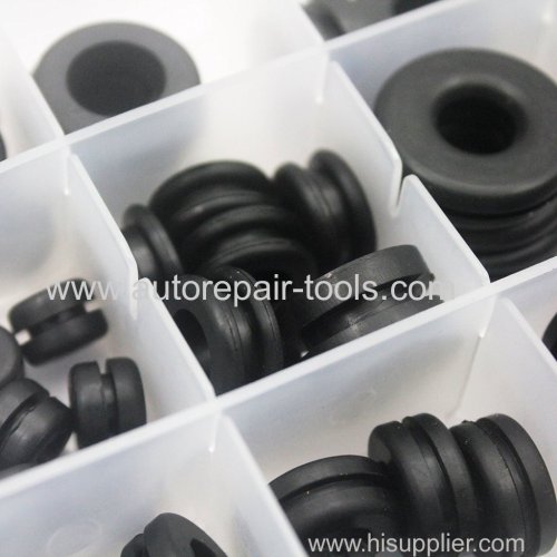 125 PC Rubber Grommet Assortment O-Ring Kit